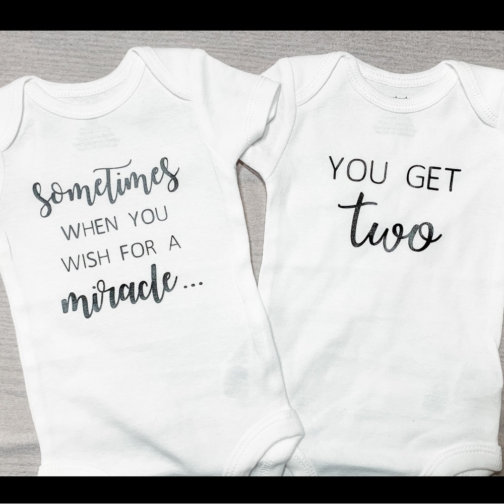 White Short Sleeve Onesie Set